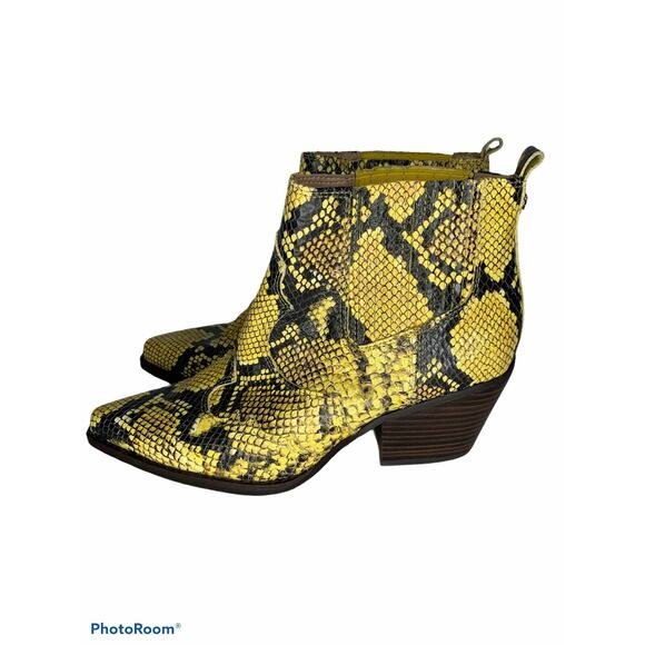 Sam edelman Winona western bootie yellow snake - Picture 4 of 7